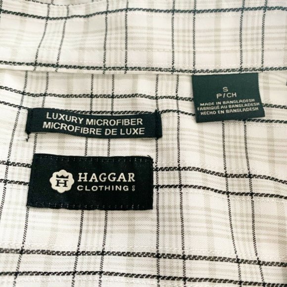 Haggar Men’s Luxury Microfibre Button Up Short Sleeve BUNDLE OF 2 - Picture 7 of 12